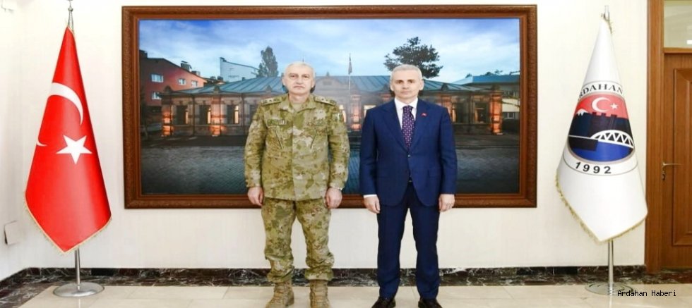 Erzurum 9. Kolordu Komutanı Tümgeneral Akyıldız’dan Vali Çiçekli’ye Ziyaret