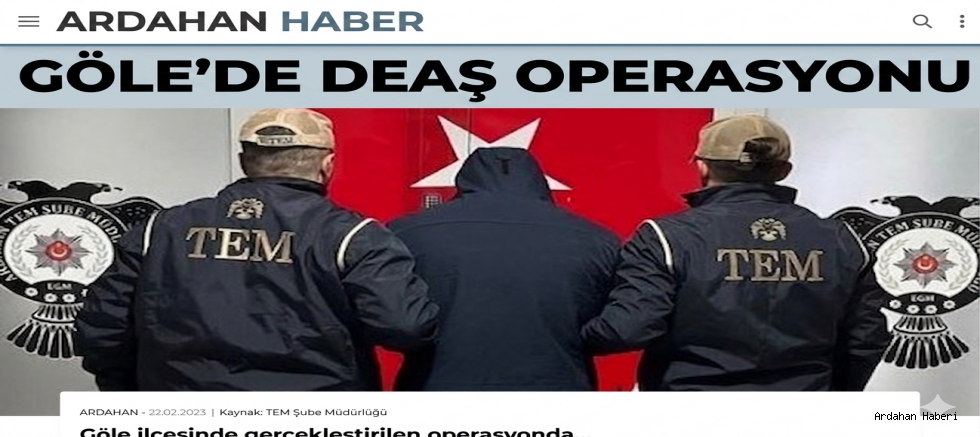 GÖLE'DE DEAŞ OPERASYONU: Sosyal Medya Üzerinden Propaganda Yapan Şüpheli Gözaltında
