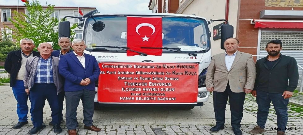 Hanak Belediyesine Yeni çöp kamyonu