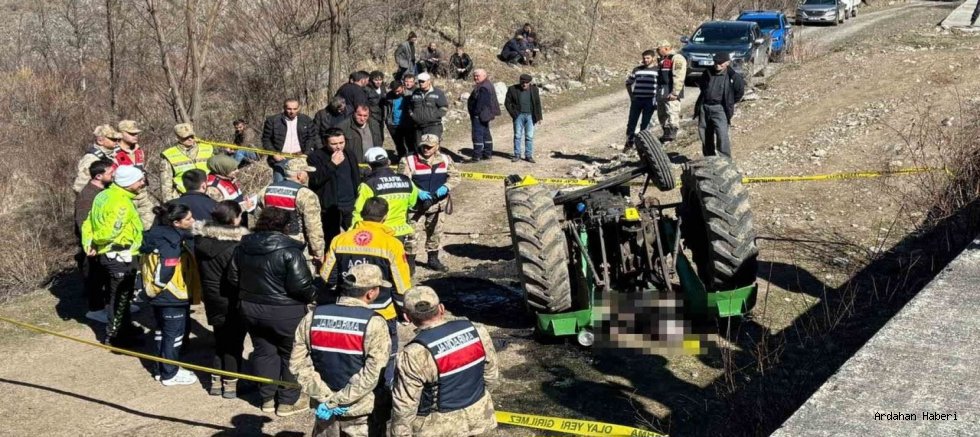 Posof Söğütlükaya Mevkiinde Traktör Faciası