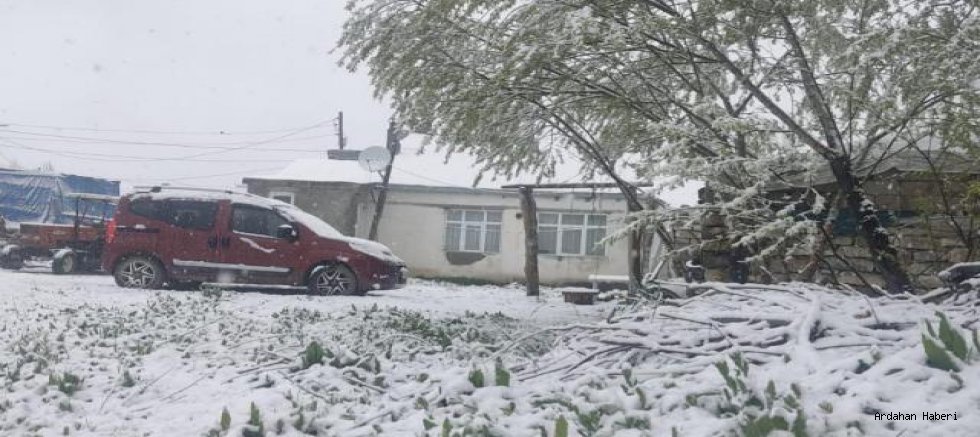 Posof ta  kar yağışı ulaşımı olumsuz etkiledi
