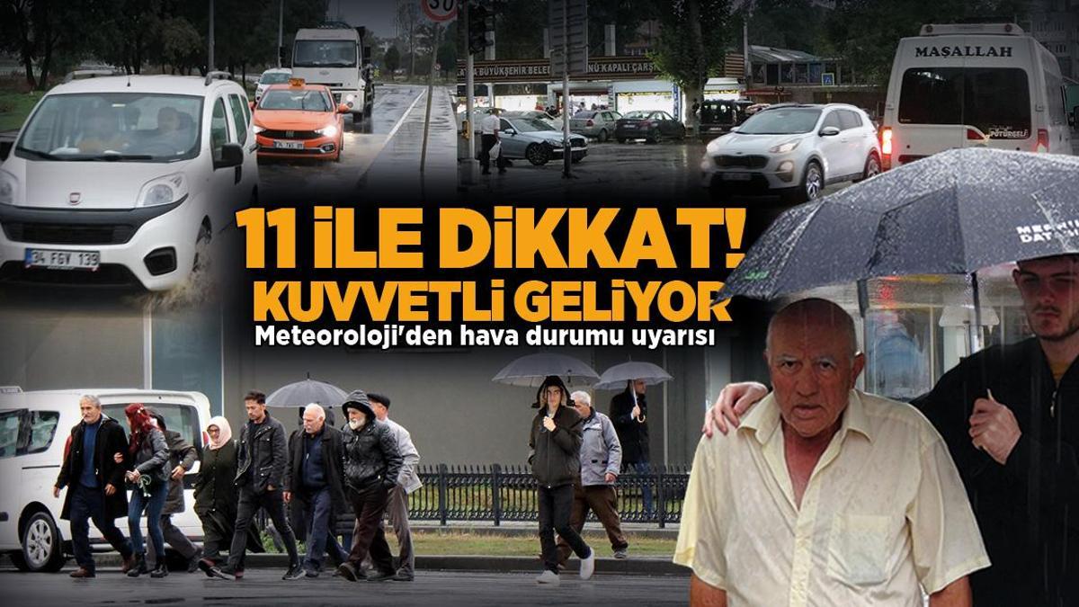 Meteoroloji'den hava durumu uyarısı! 11 ile dikkat! Gök gürültülü sağanak geliyor