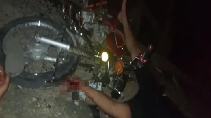Motosikletiyle kaza yaptı! Video paylaşarak sosyal medyadan yardım istedi
