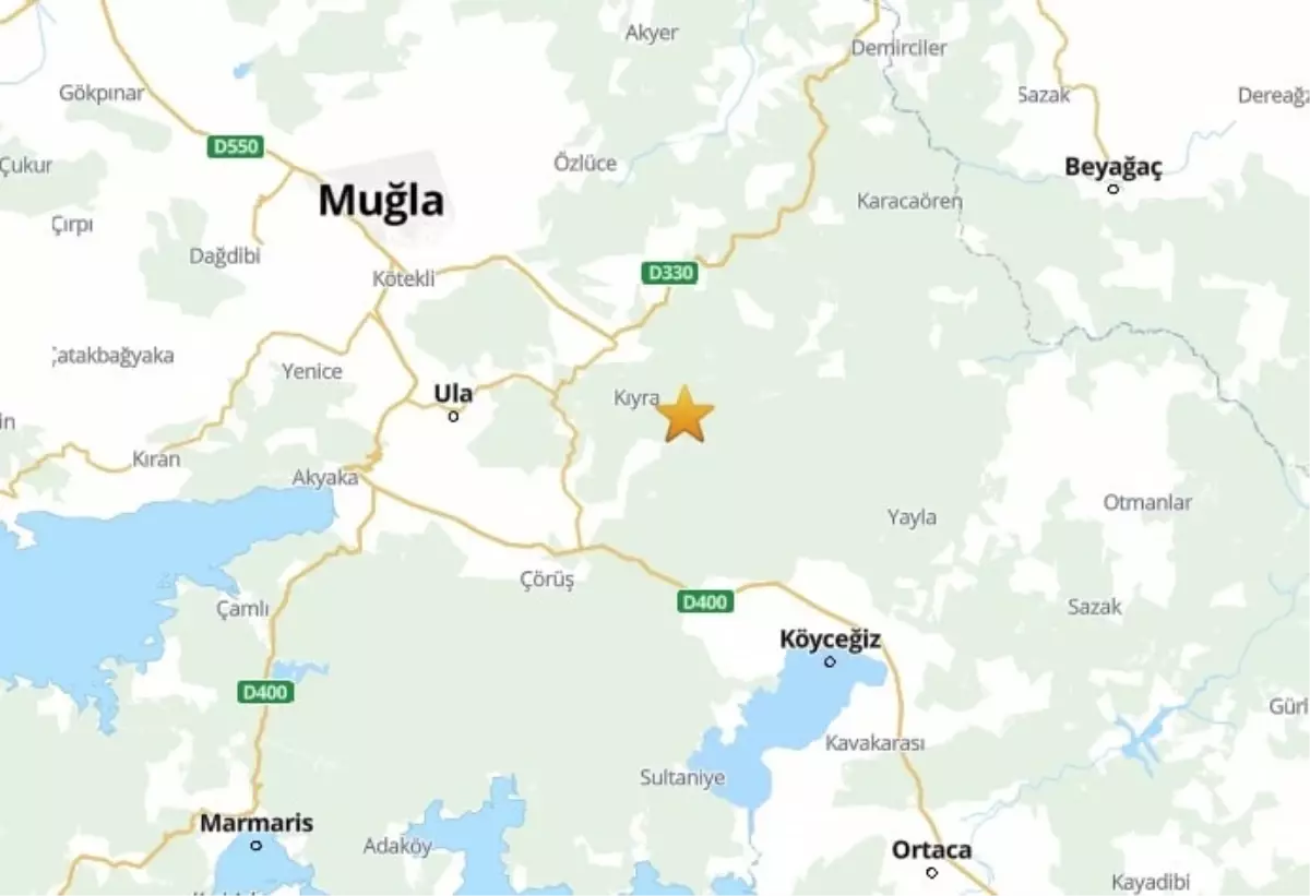 Muğla Köyceğiz'de 4.1 Büyüklüğünde Deprem