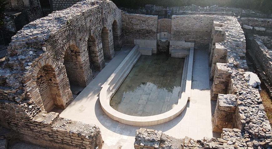 Muğla'da Roma hamamında 1900 yıl sonra yeniden su aktı