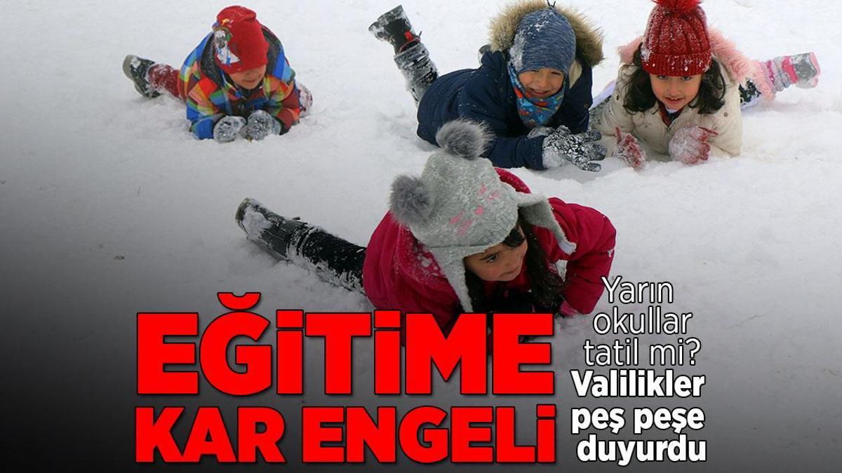 Okullar tatil mi? 4 ilde eğitime kar engeli! Kar tatili açıklamaları peş peşe geliyor