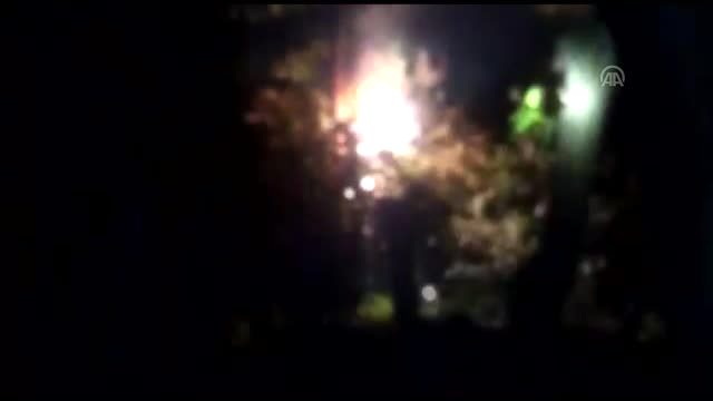 Ordu'da elektrik direğinde yangın