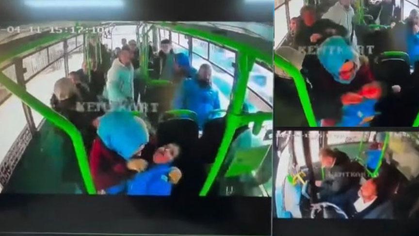 Otobüste büyük panik! Oğlu gözlerinin önünde fenalaştı