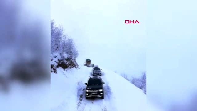 Rize'de kar nedeniyle yaylada mahsur kalanlar için çalışma başlatıldı