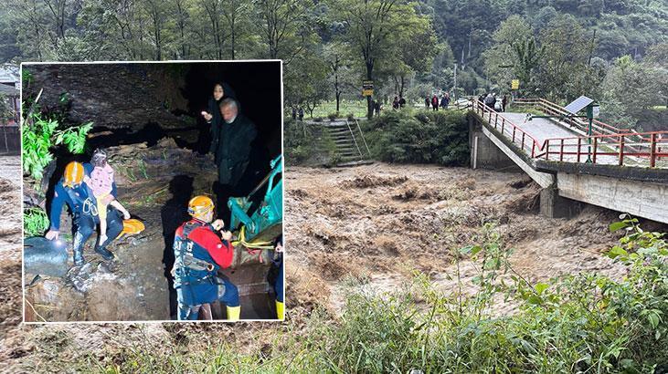 Rize'de sabaha karşı köprü çöktü, bölge kapatıldı