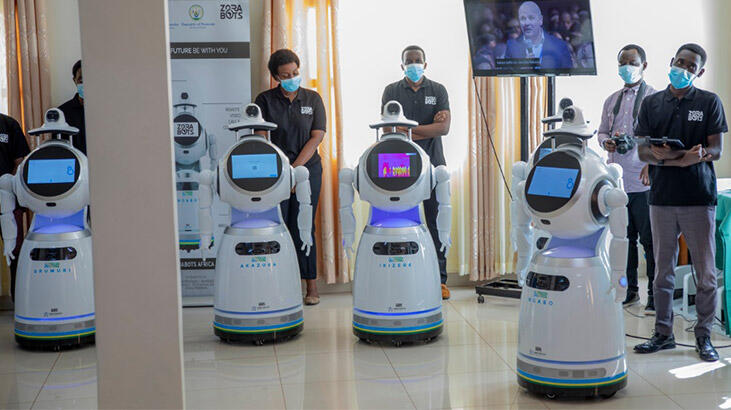 Ruanda'da corona virüse karşı robotlar devrede