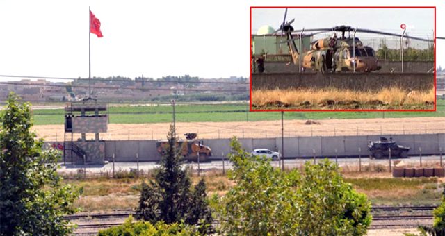 Sınırın sıfır noktasına ikinci devriye için helikopter konuşlandırıldı
