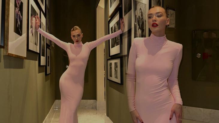 Sırt dekoltesi dikkat çekti! Melisa Döngel'in elbisesinin fiyatı ortaya çıktı