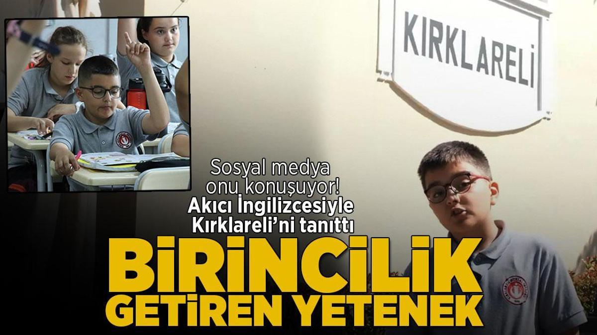 Sosyal medyanın konuştuğu yetenek! Akıcı İngilizcesiyle Kırklareli'ni tanıttı, birinci oldu