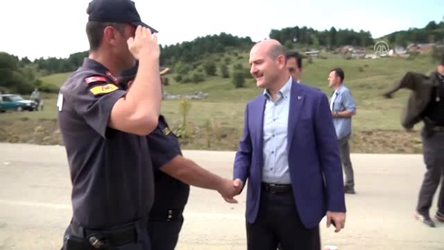 Soylu, havadan trafik denetiminde bulundu