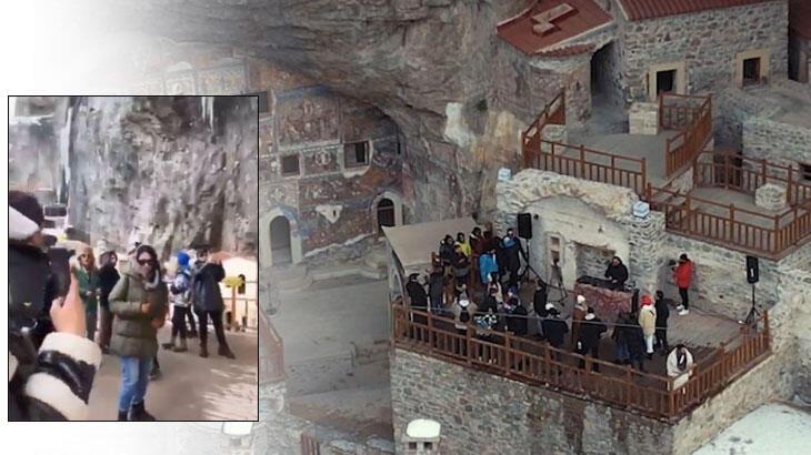 Sümela'da tartışma yaratan görüntü! Bakanlık harekete geçti