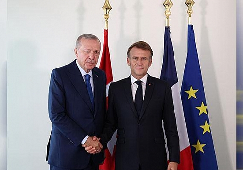ABD'de diplomasi trafiği! Cumhurbaşkanı Erdoğan, Macron ile bir araya geldi