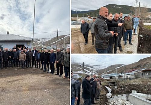 AK Parti Ardahan Milletvekili Kaan Koç köylerde halkla bir araya gelerek talepleri dinliyor