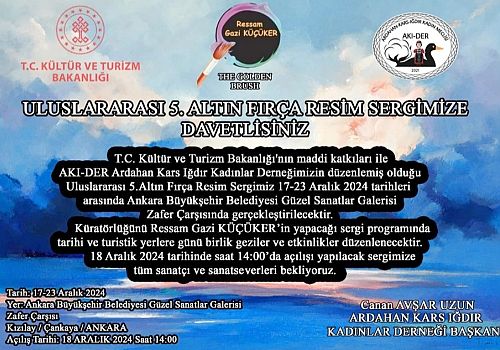 AKİDER Kadınlar Meclisi tarafından organize edilen Resim sergisi Ankara da Açılıyor 