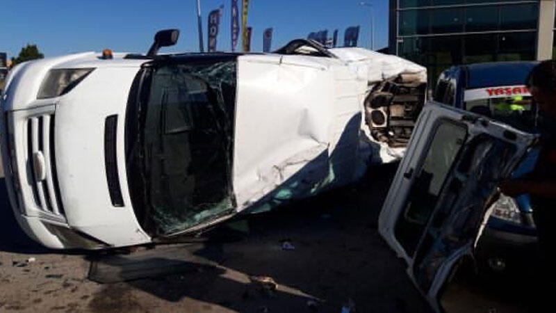 Ankara'da Oto Sanayi'de kaza: 3 yaralı