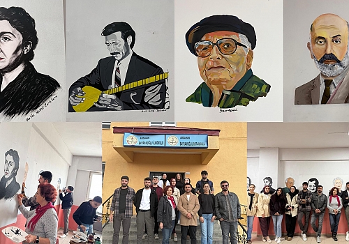 Ardahan Bayramoğlu Ortaokulunda Kütüphane Duvarlarında Yazar ve Şair Portreleri Etkinliği