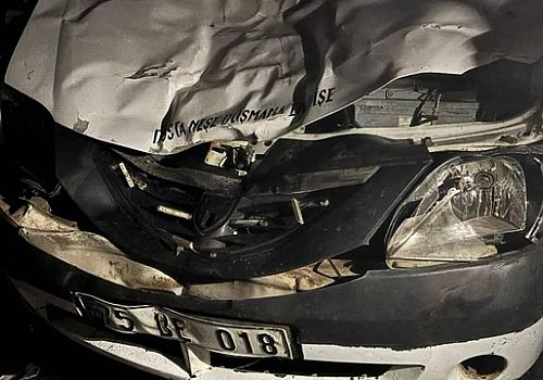 Ardahan  Çıldır Karayolunda otomobil, hayvan sürüsüne çarptı 2 kişi yaralı 