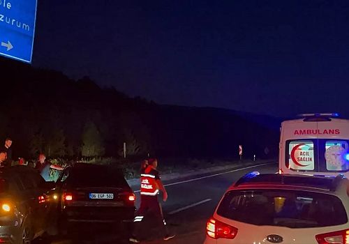 Ardahan'da 2 otomobilin çarpıştığı kazada 4 kişi yaralandı.