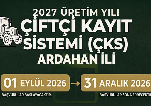 Ardahan’da 2027 ÇKS Başvuruları Başladı: Son Gün 31 Aralık