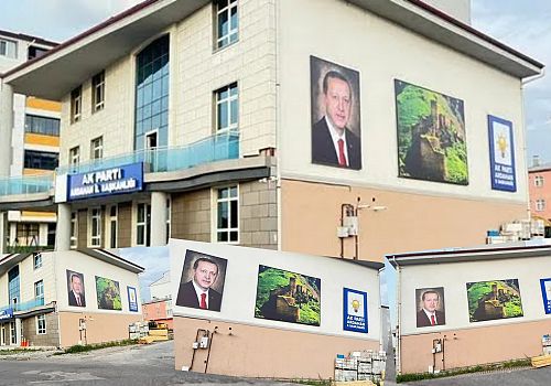 Ardahan'da AK Parti İl Başkanlığı binası, modern bir görünüme kavuşturularak yenilendi