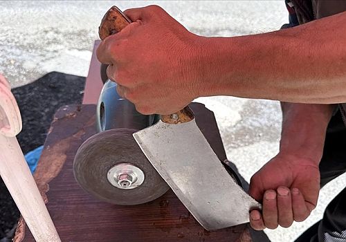 Ardahan'da bıçak ustaları,Kurban Bayramı mesaisine başladı