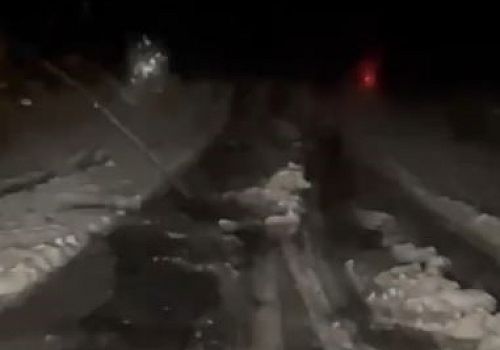 Ardahan’da etkili olan sağanak yağış, yerini şiddetli doluya bıraktı