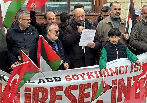 Ardahan'da Filistin İçin Tek Ses: Zulme Karşı Omuz Omuza