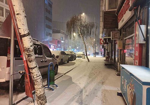 Ardahan’da Gece Saatlerinden İtibaren Kar Yağışı Etkili Oldu