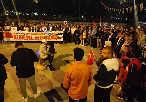 Ardahan’da Heniyye'nin suikastı ve İsrail'in Gazze'ye yönelik saldırıları protesto edildi.