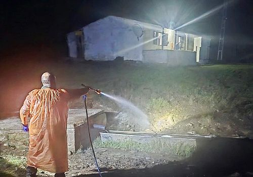 Ardahan da İl Tarım ve Orman Müdürlüğü ekipleri, şap hastalığına karşı gece gündüz demeden sahada görev başında