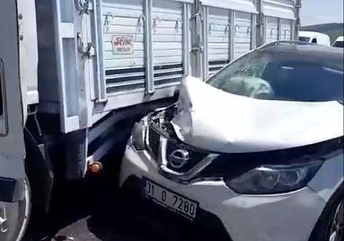 Ardahan'da kamyonet ile otomobilin çarpıştığı kazada 1 kişi yaralandı
