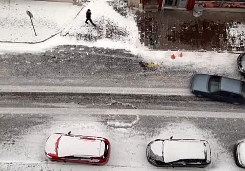 Ardahan da Kar kenti beyaz örtüyle kapladı.