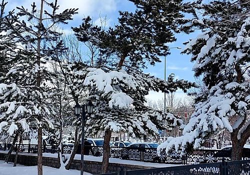 Ardahan’da Kar Manzarası Kartpostalları Aratmadı