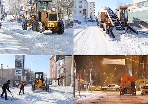 Ardahan’da Kar ve Buzla Mücadele Sürüyor