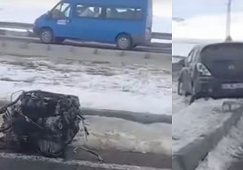 Ardahan’da Köy Yolunda Maddi Hasarlı Trafik Kazası