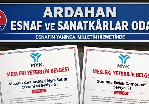 Ardahan’da Mesleki Yeterlilik Belgeleri Artık Yerinde Verilecek