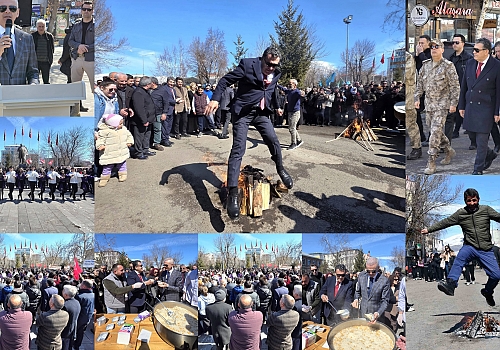 Ardahan’da Nevruz Ateşi Kardeşlik İçin Yandı: Demir Dövüldü, Halay Çekildi