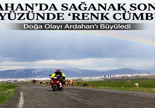 Ardahan’da Sağanak Sonrası Gökyüzünde Renk Cümbüşü