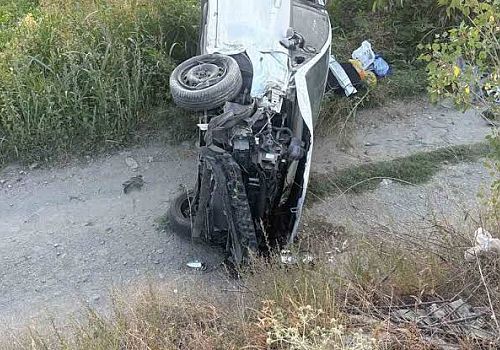 Ardahan'da şarampole devrilen panelvan sürücüsü yaralandı