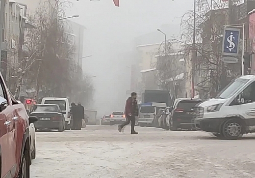 Ardahan'da Soğuk Hava ve Sis Etkili Oldu