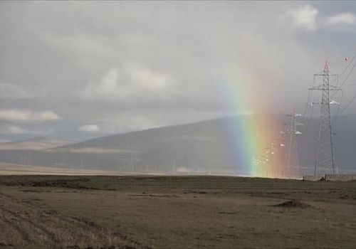 Ardahan'da yağmur sonrası oluşan gökkuşağı hayran bıraktı