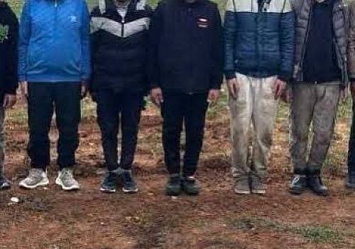 Ardahan'da yasa dışı yollarla yurda girdiği belirlenen 9 yabancı uyruklu yakalandı.