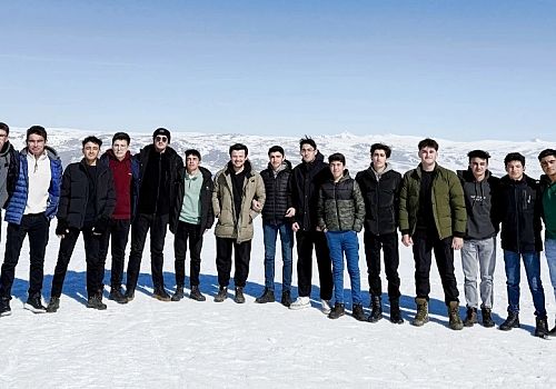 Ardahan Fen Lisesi öğrencileri, Genç Ar-Ge projesi kapsamında Yalnızçam Kayak Merkezi'nde