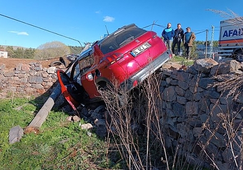 Ardahan Haberi Ardahan'da devrilen otomobilin sürücüsü yaralandı