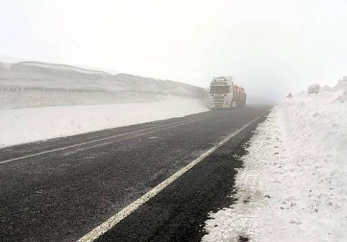 Ardahan Haberi: Ardahan'daki Bülbülan Geçidi'nde kar, tipi ve sis ulaşımı aksattı